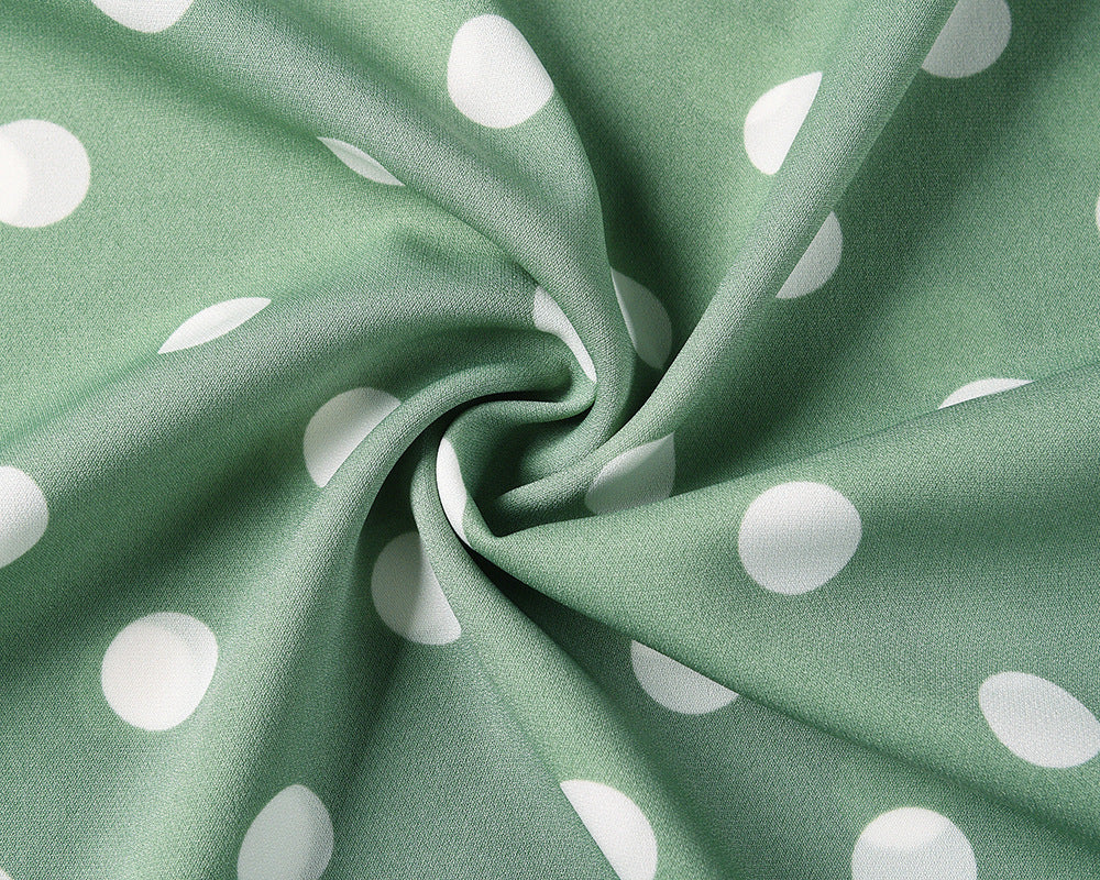 Stilla | Polka Dot V-hals Kappe Ærme Maxi Kjole