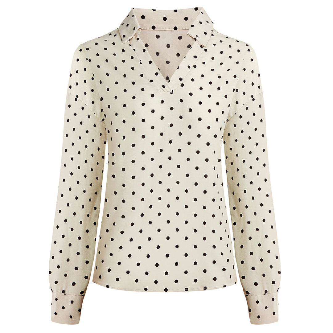Damebluse med polka prikker Stilla