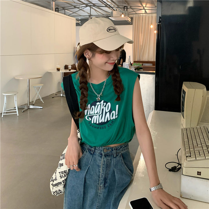Femme Relaxed Fit Statement Grafik Tank Top Stilla