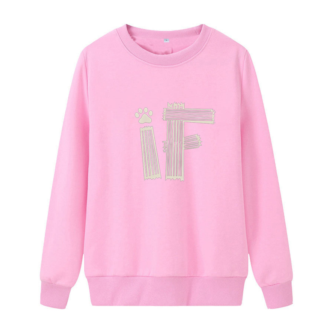 Kvinders casual sweatshirt med kreativt grafisk print Skovae