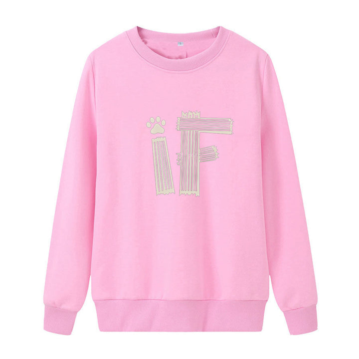 Kvinders casual sweatshirt med kreativt grafisk print Skovae
