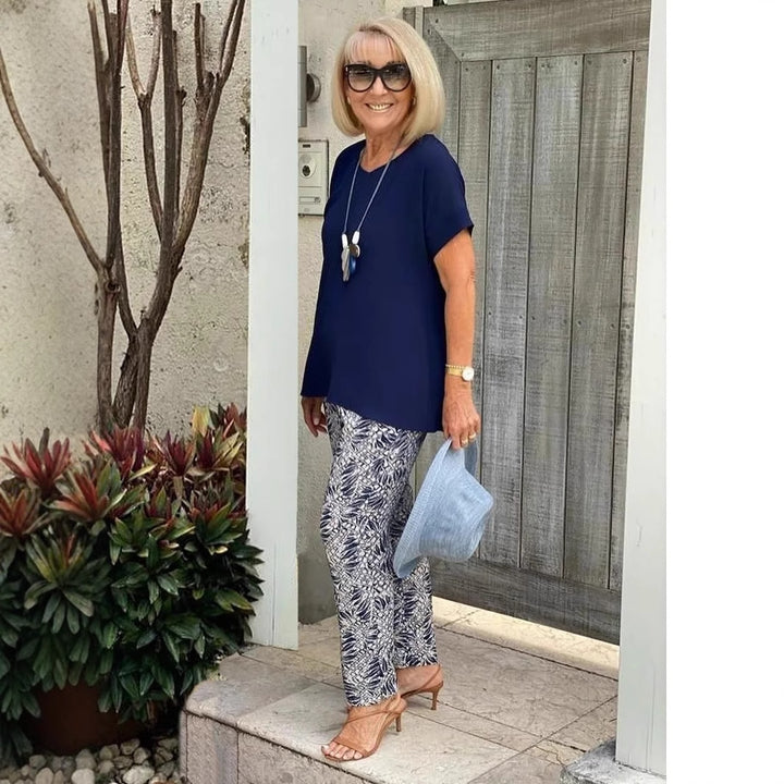 Damer elegant top med afslappet snit og komfortable lommer Stilla