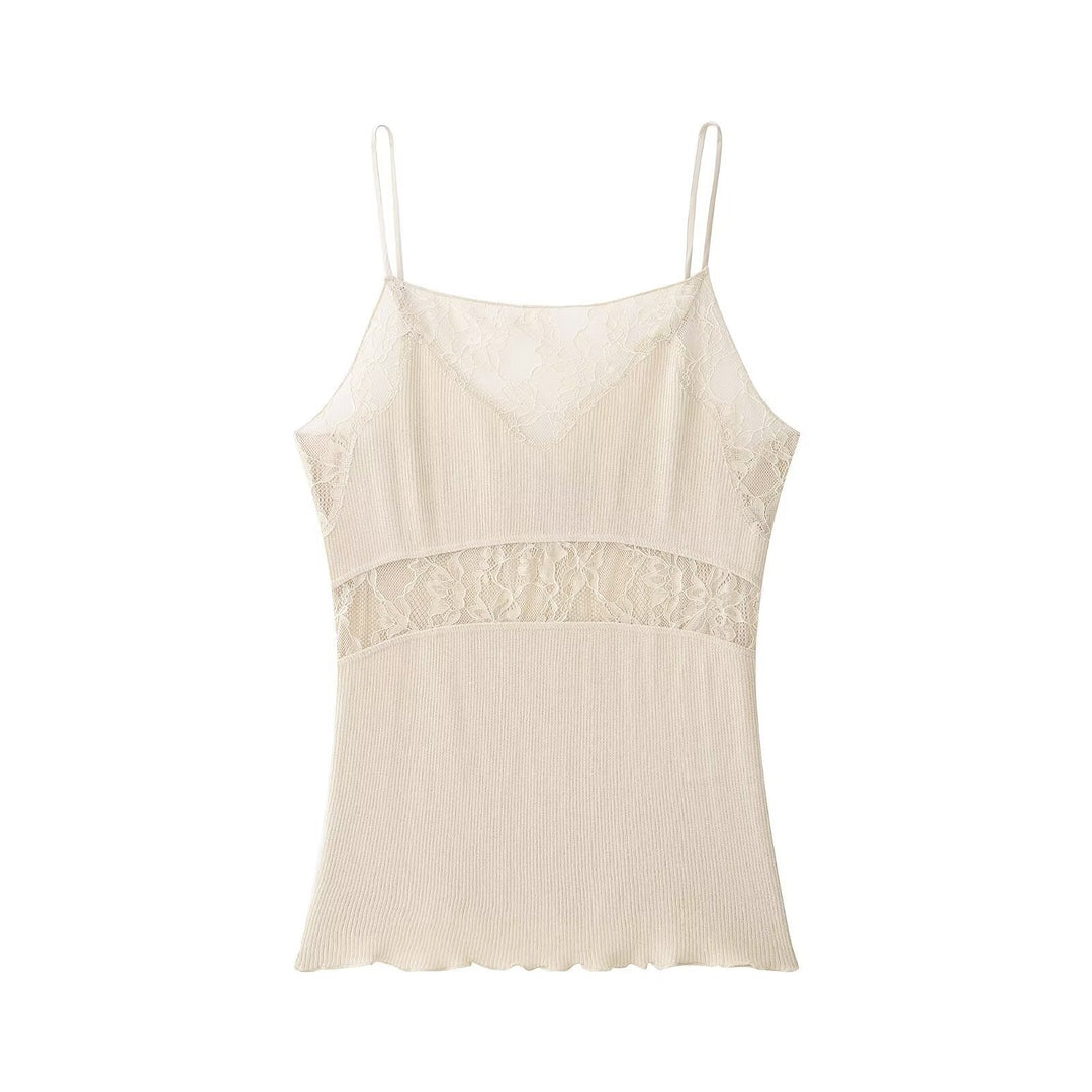 Dame Spids-Camisole med raffineret design og justerbare stropper Skovae