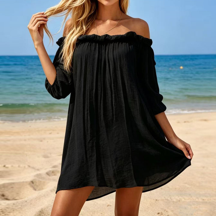 Dame Off-Shoulder Strandkjole Skovae