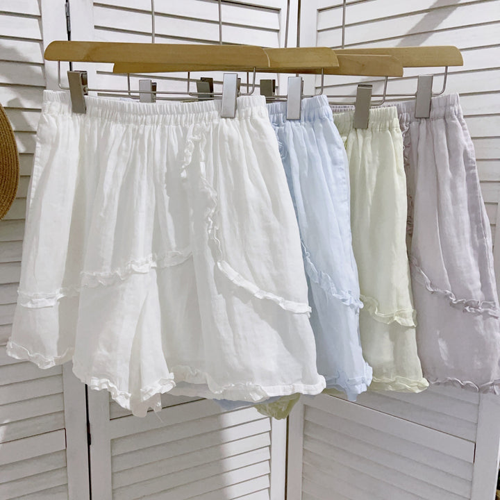 Femme Flæse Kant Let Lin Shorts Stilla