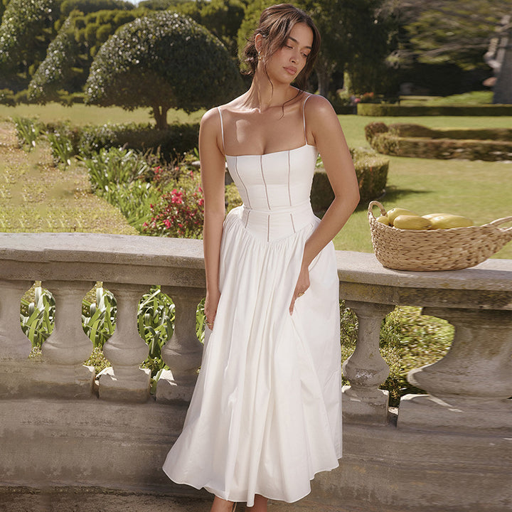 Dame Elegant Off-Shoulder Maxikjole Stilla