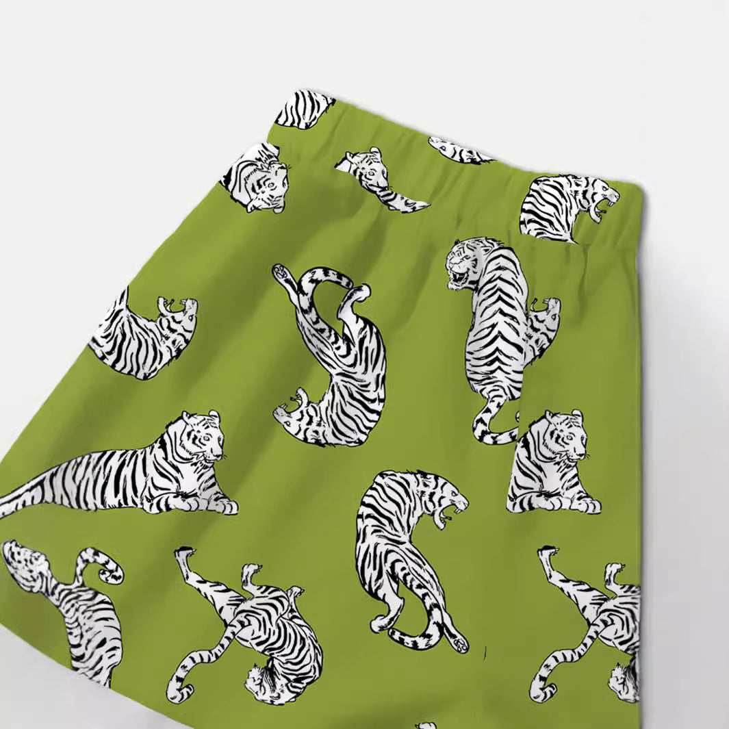 Dame mode Crop-Top og Shorts Sæt Stilla