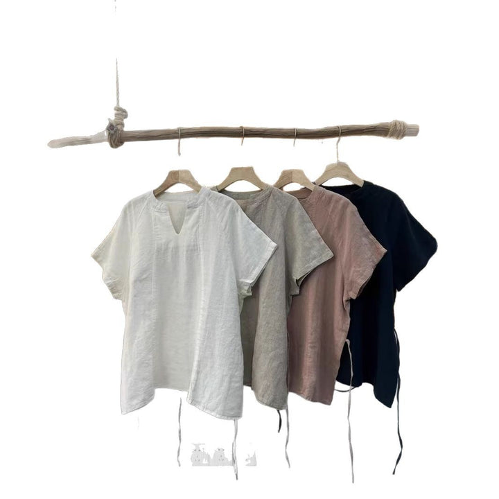 Femme Relaxed Fit Naturale Linned Bluse Stilla