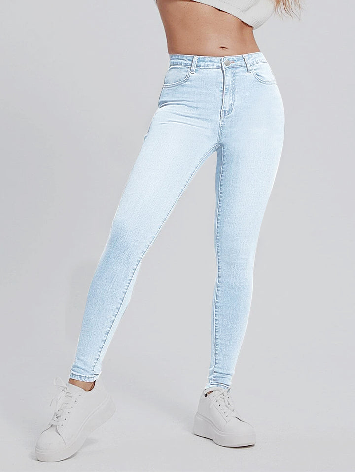 Dame Slim Fit Jeans med høj talje og figurskabende stretch Stilla