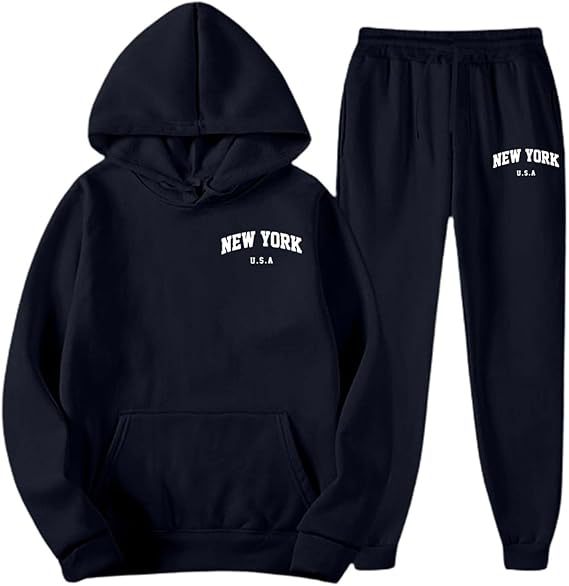 Dame Hooded Sweat Suit med høj kvalitet materiale og moderne bogstaver Skovae