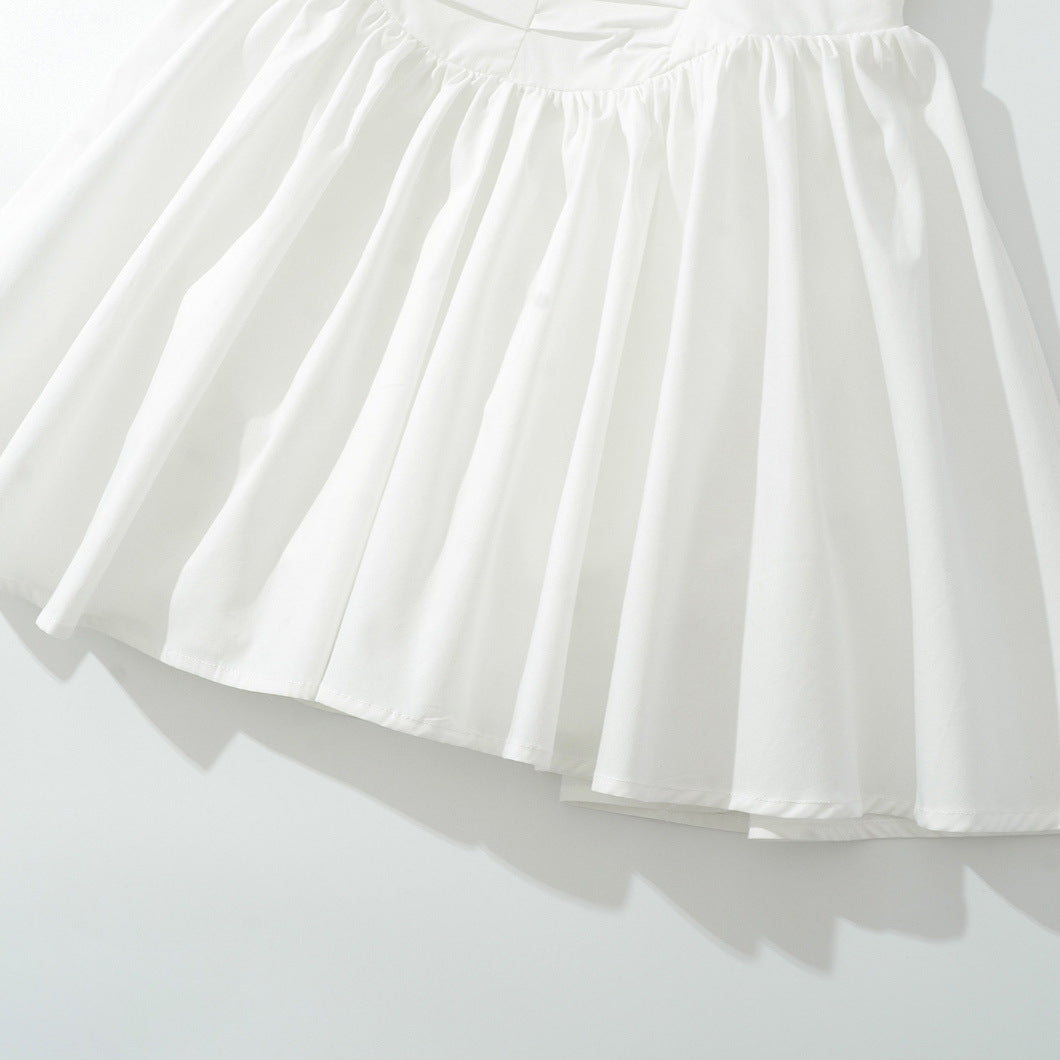 Femme Off-Shoulder Rynk Mini Kjole Stilla