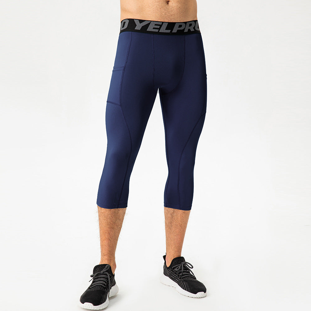Herrer Sportslige Kompressions-Leggings med praktiske lommer og åndbar teknologi Stilla