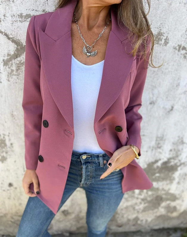Dame Dobbelt ventileret Blazer med elegant taljering og moderne knapdetaljer Stilla