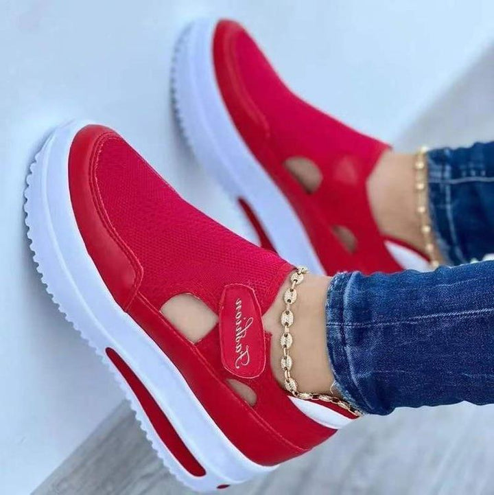 Dame Åndbare Slip-On Sneakers med elastisk Overdel og Dæmpningsteknologi Stilla