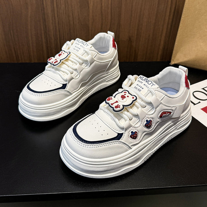 Dame mode sneakers med sødt bjørnemotiv og polstret sål Stilla