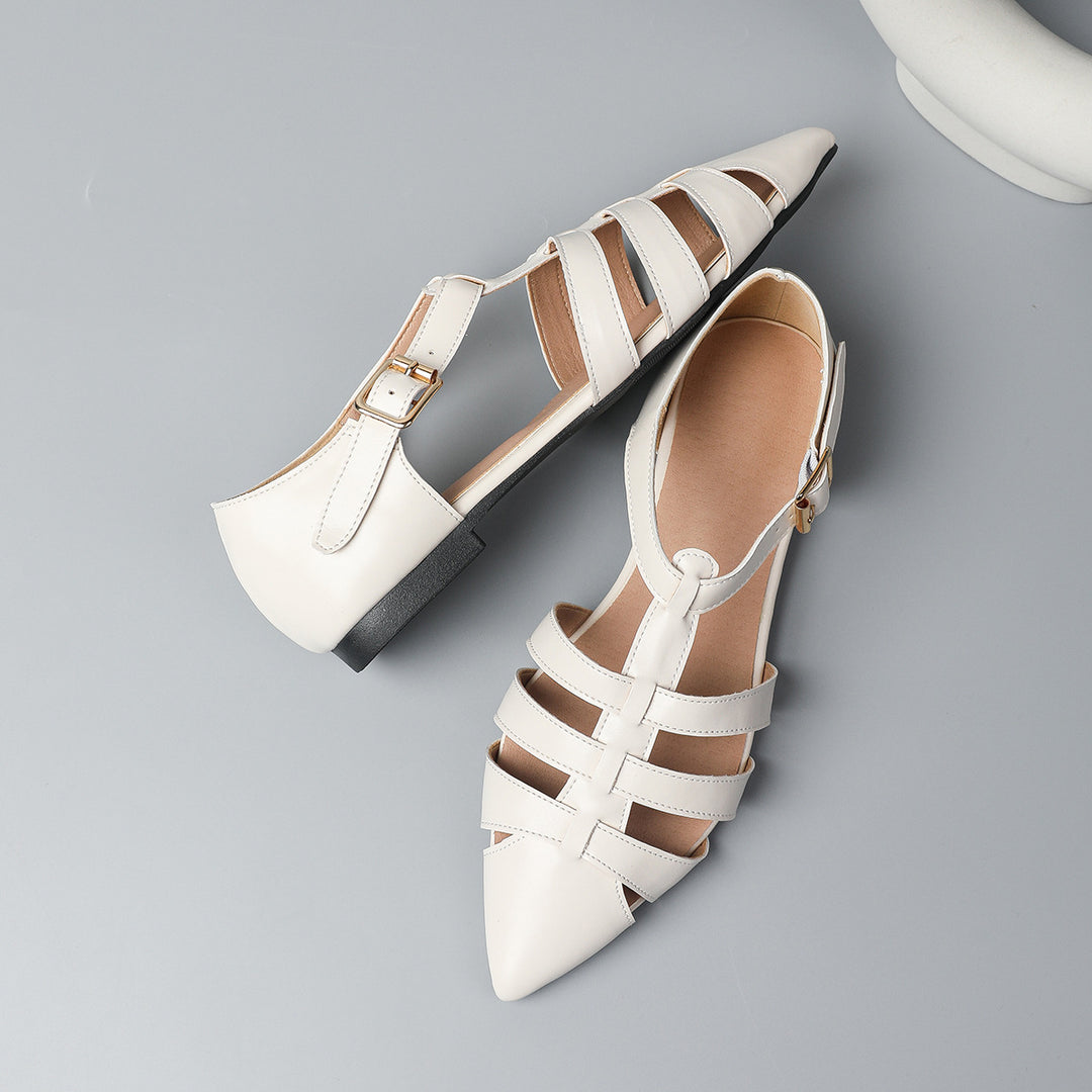 Dame elegante Ballerinas med justerbar rem Stilla