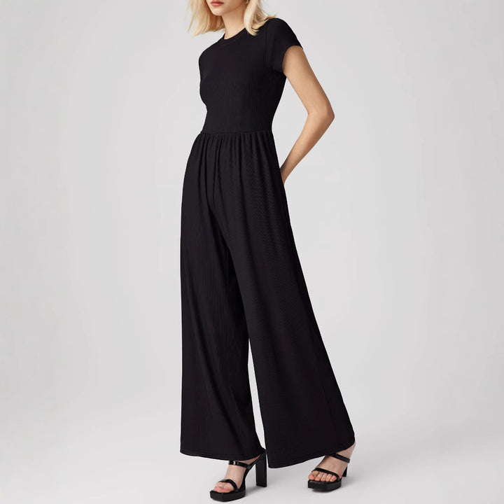 Dame Elegant Jumpsuit med bredt ben Stilla