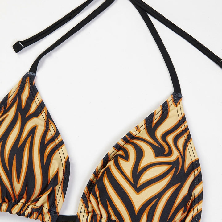 Dame Triangle Bikini Sæt med gennemsigtigt Cover-Up Stilla