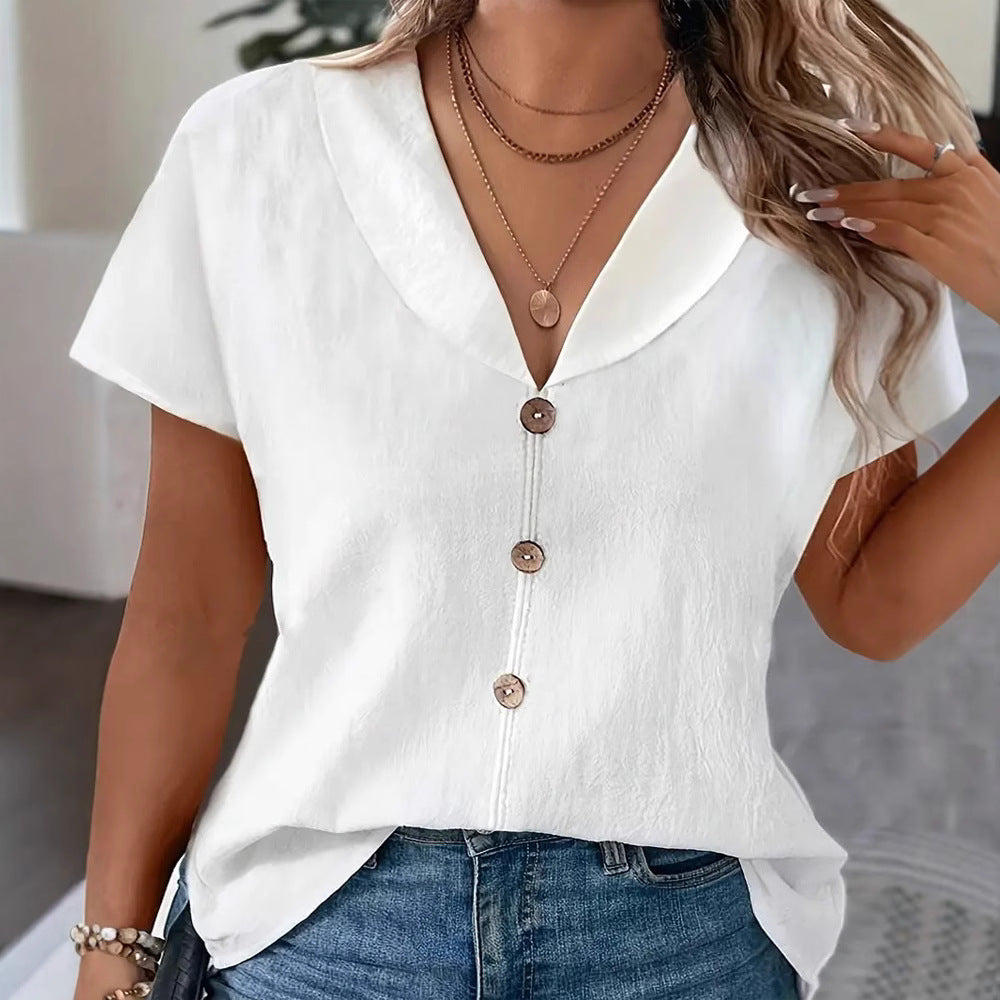Damer afslappet linned bluse Stilla
