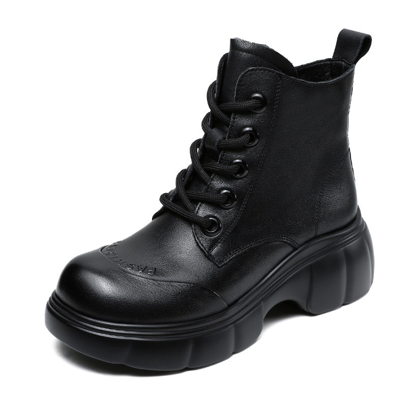 Femme High-Top Fashion Kampstøvler med Chunky-sål Stilla