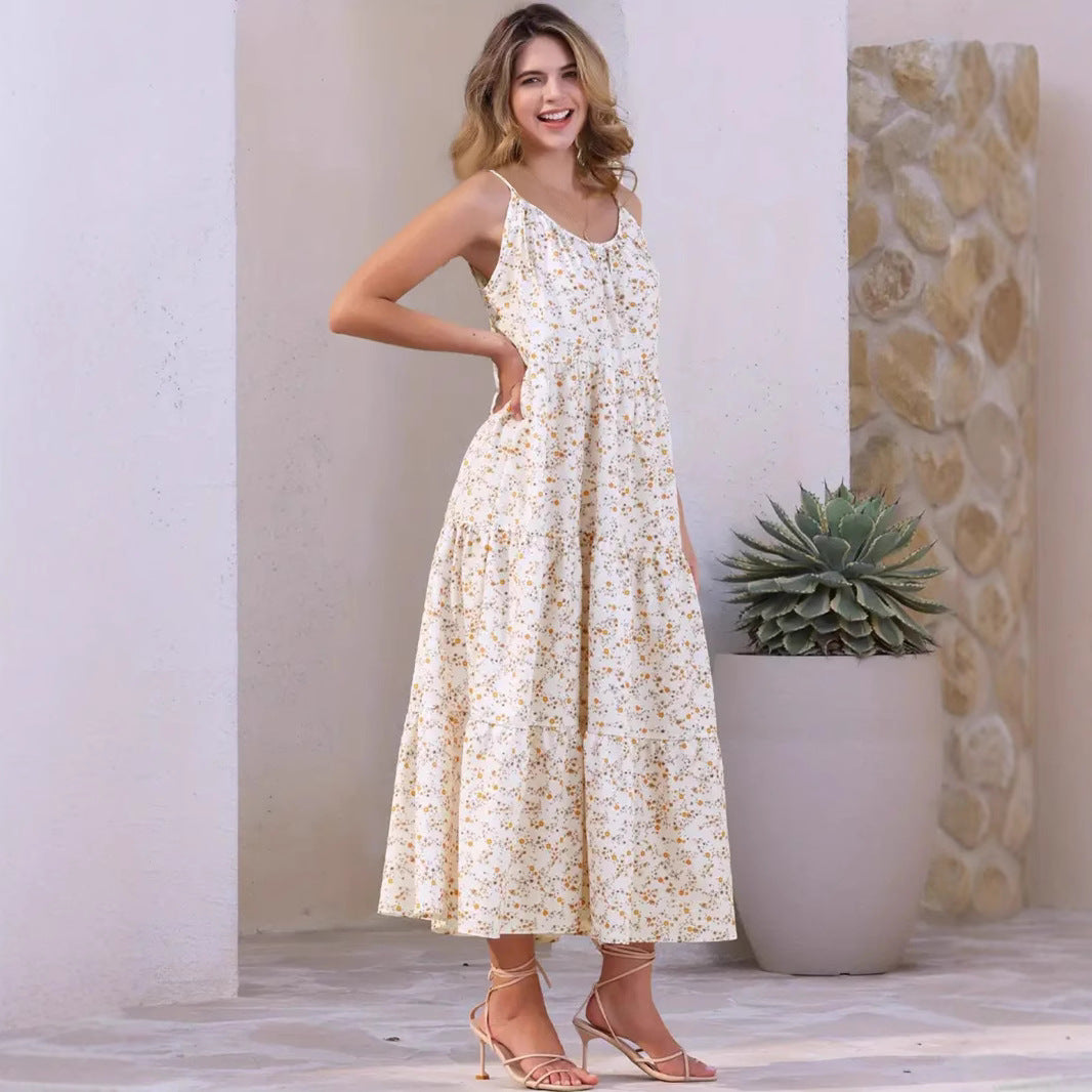 Dame Floral Maxi Sommerkjole Stilla