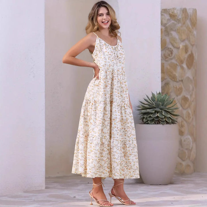 Dame Floral Maxi Sommerkjole Stilla