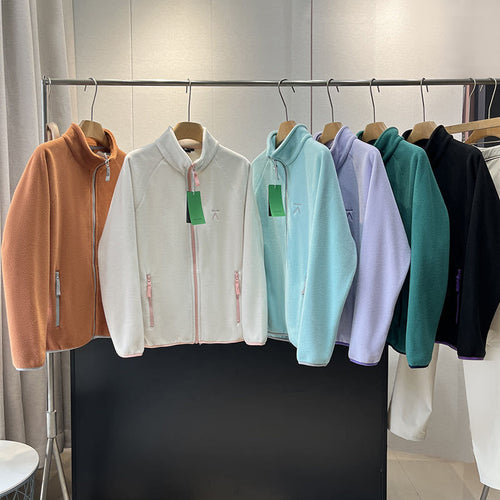 Dame blød fleece jakke med praktisk lynlås Stilla