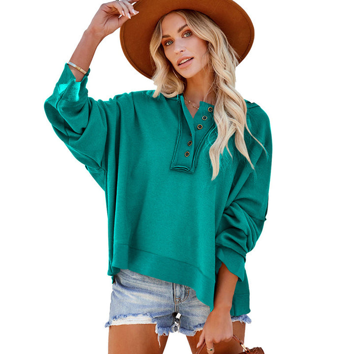 Dame Oversized Sweater med knaplukning og afslappet snit Stilla