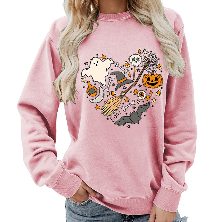 Kvinders Halloween Sweatshirt med Kreativt Design Stilla