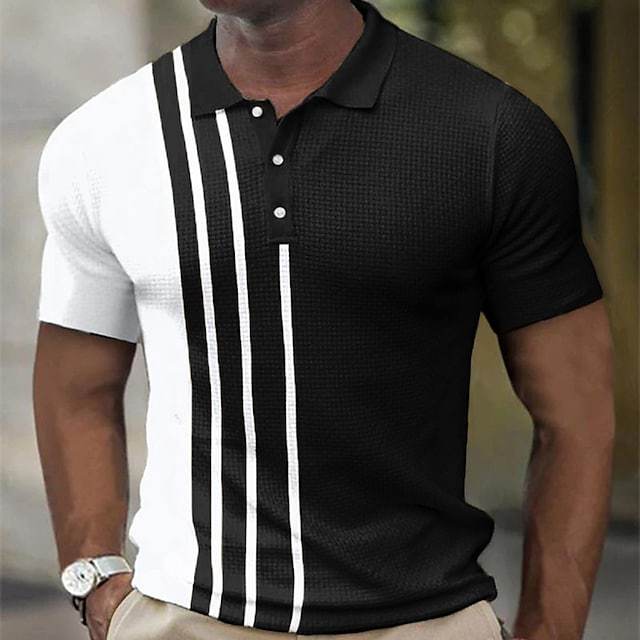 Herre Kortærmet Struktureret Performance Polo T-shirt Stilla