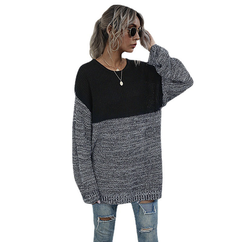 Damer Oversized Striktrøje med moderne farvegradient Stilla