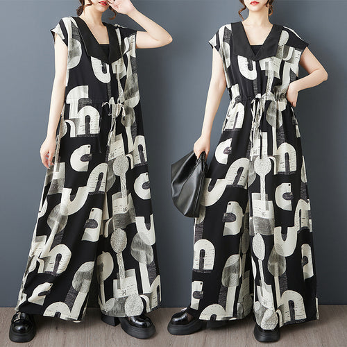 Dame Relaxed Fit Grafik Maxi Kjole Stilla