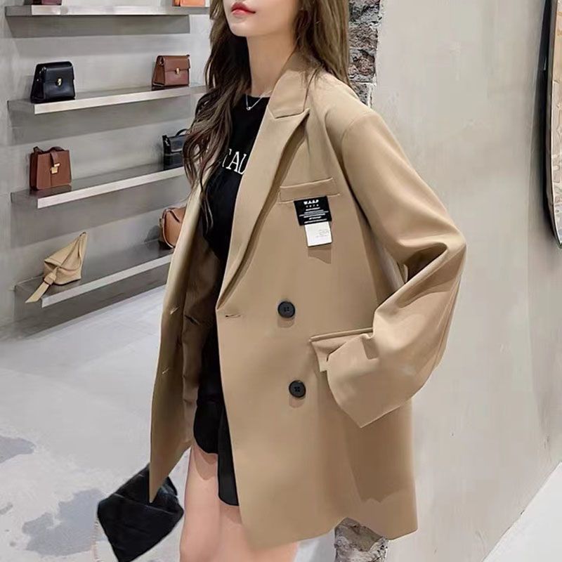 Kvinders oversized blazer med tekstureret stof Stilla