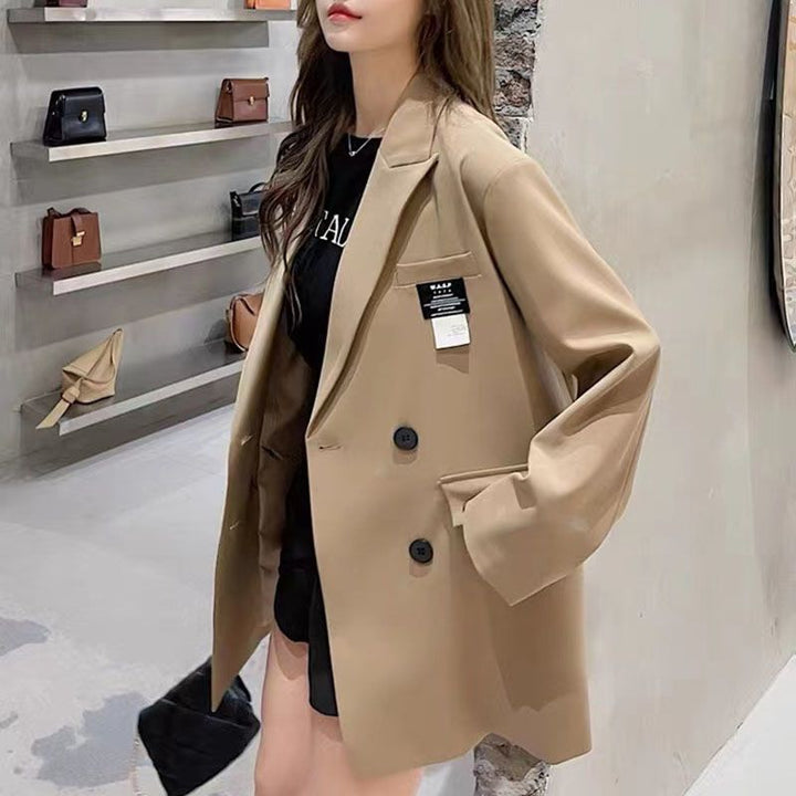 Kvinders oversized blazer med tekstureret stof Stilla
