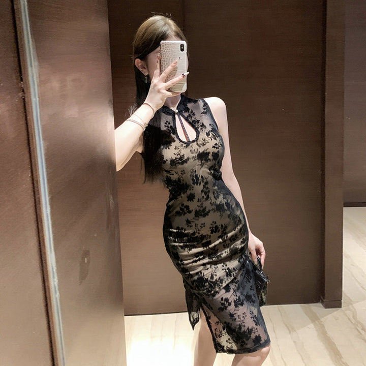 Stilla | Cheongsam-kjole Hul Ud Forbedret Elegant Kjole