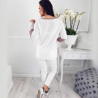 Kvinders strikket sweater med geometrisk mønster og fin tekstur Stilla