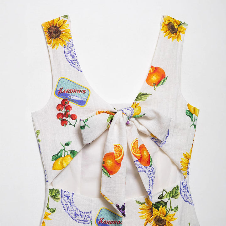 Femme Frugt-tema Mini Kjole Stilla