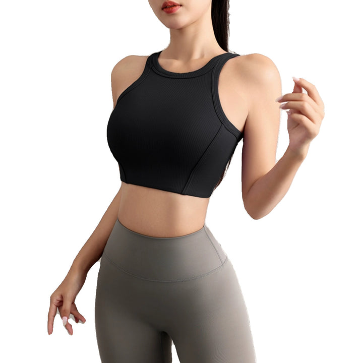 Dame Sporty Rib Crop Top med asymmetrisk design og høj komfort Stilla