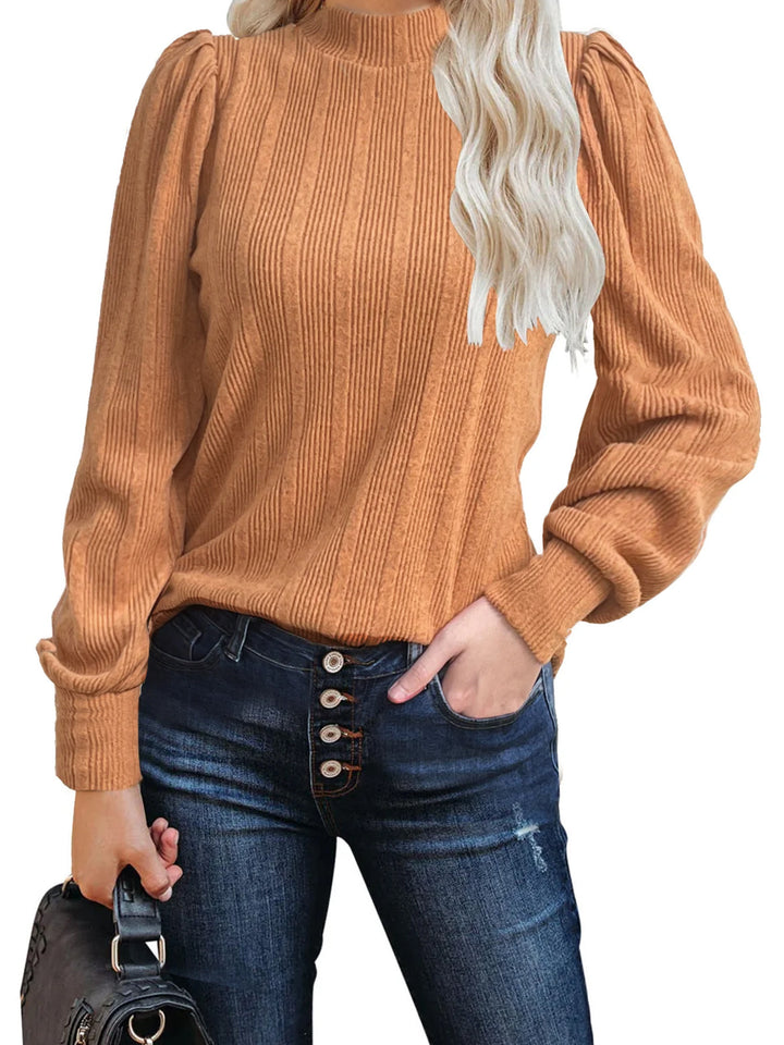 Damer strikpullover med modigt ribbet design Stilla