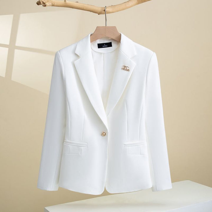 Kvinder Elegant Blazer med Tekstureret Design og Slim Fit Stilla