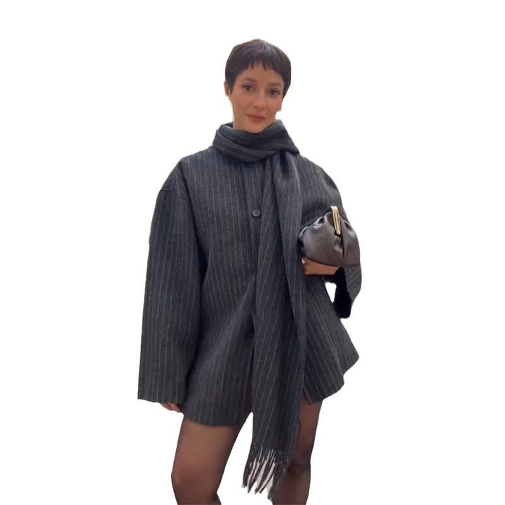 Dame Mode Cape Cut Frakke Stilla
