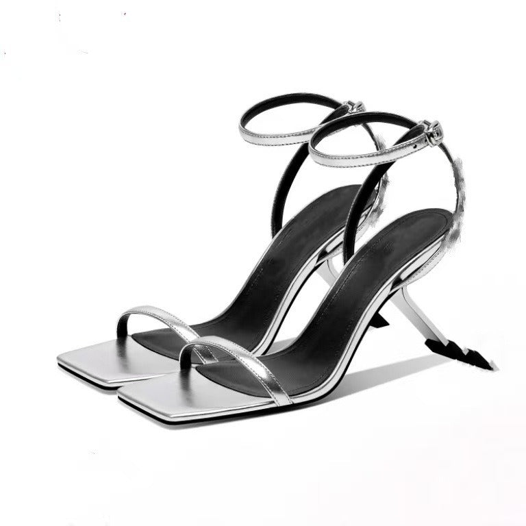 Femme Elegant Open-Toe Stiletto Hæle Stilla
