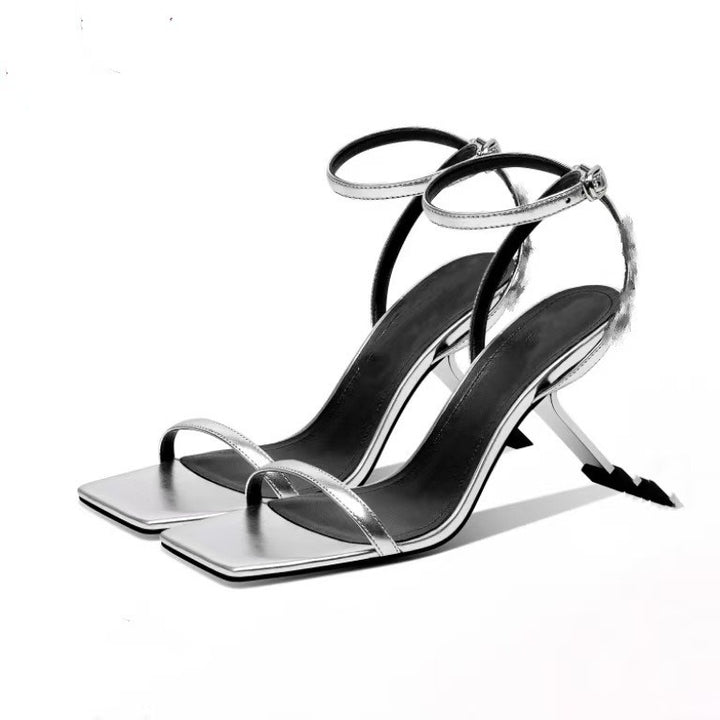 Femme Elegant Open-Toe Stiletto Hæle Stilla