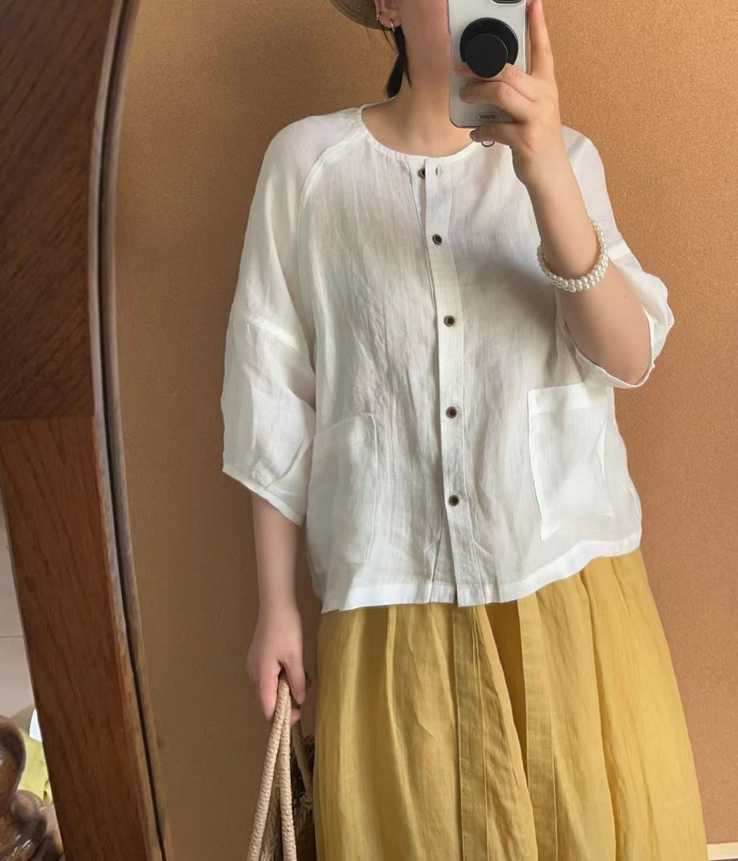 Femme Button-Up Let Linnedel Stilla