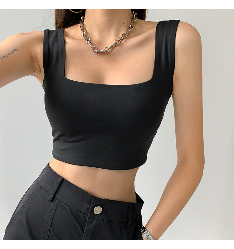 Femme Kvadrat-Udskæring Crop Top Stilla