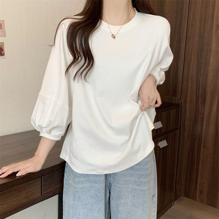 Dame Relaxed Fit Puff Ærme Sweatshirt Stilla
