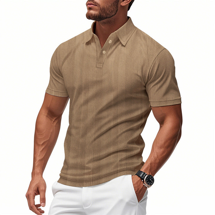 Herrer polo shirt med struktureret design og moderne pasform Stilla