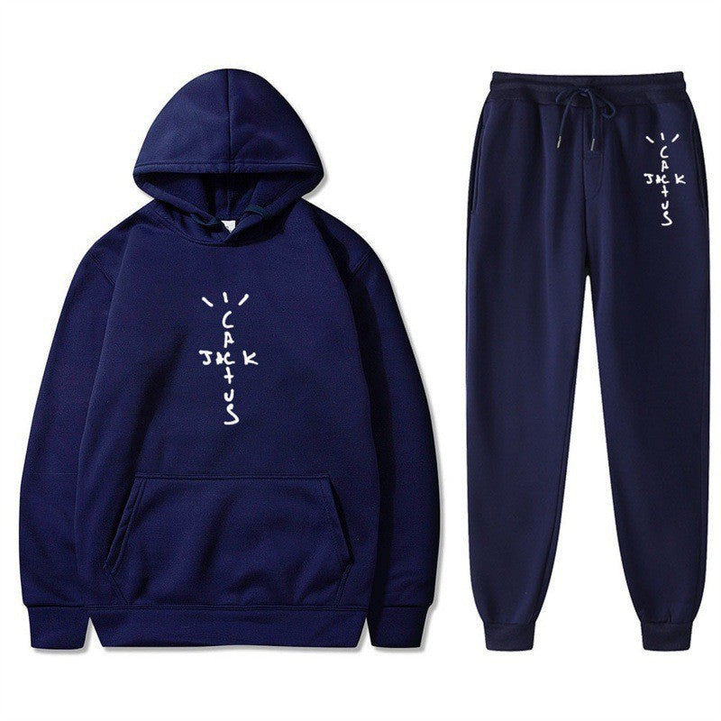Dame Hoodie og Joggingbukser Sæt med Kreativ Bogstaver Skovae