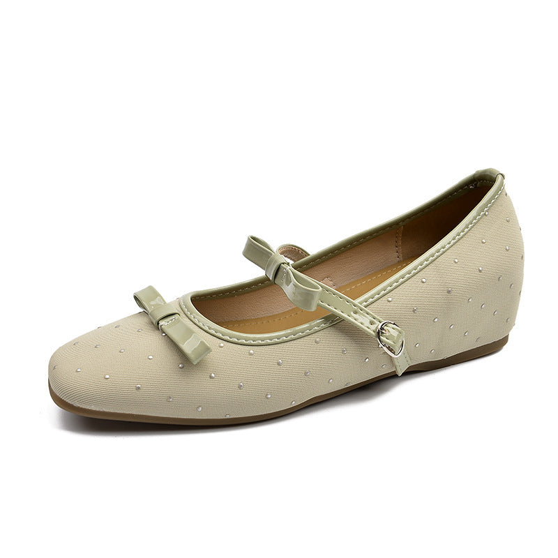 Dame Elegant Sløjfe-Detalje Slipper Flats Stilla