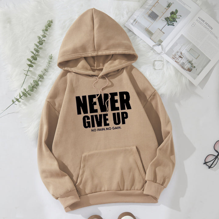 Kvindernes hoodie med motiverende skrifttype Skovae 1772613019